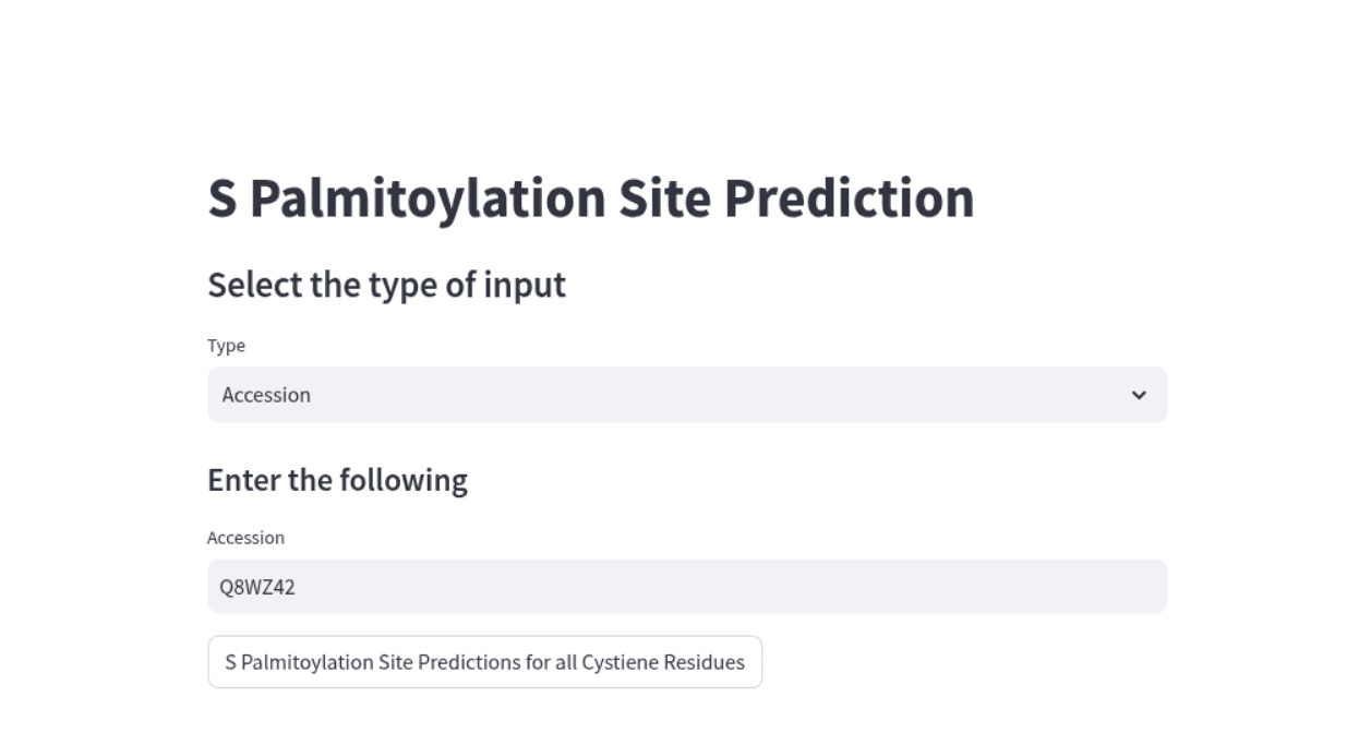 Palmitoylation Site Predictor